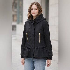 Zara Basic windbreaker women jacket. Size M. Black. Like New.